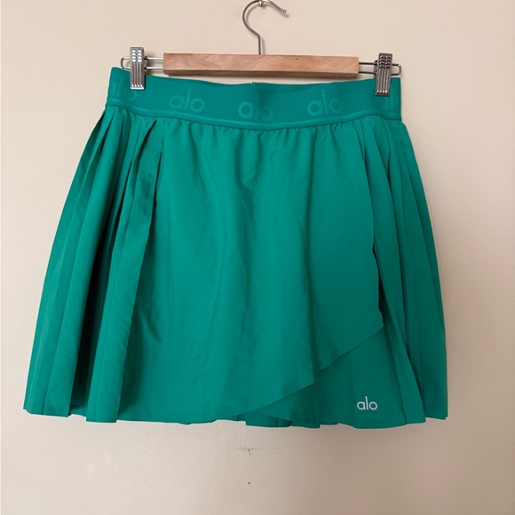 ALO Yoga Aces Tennis Skirt In Emerald Green Size Medium - Picture 3 of 7